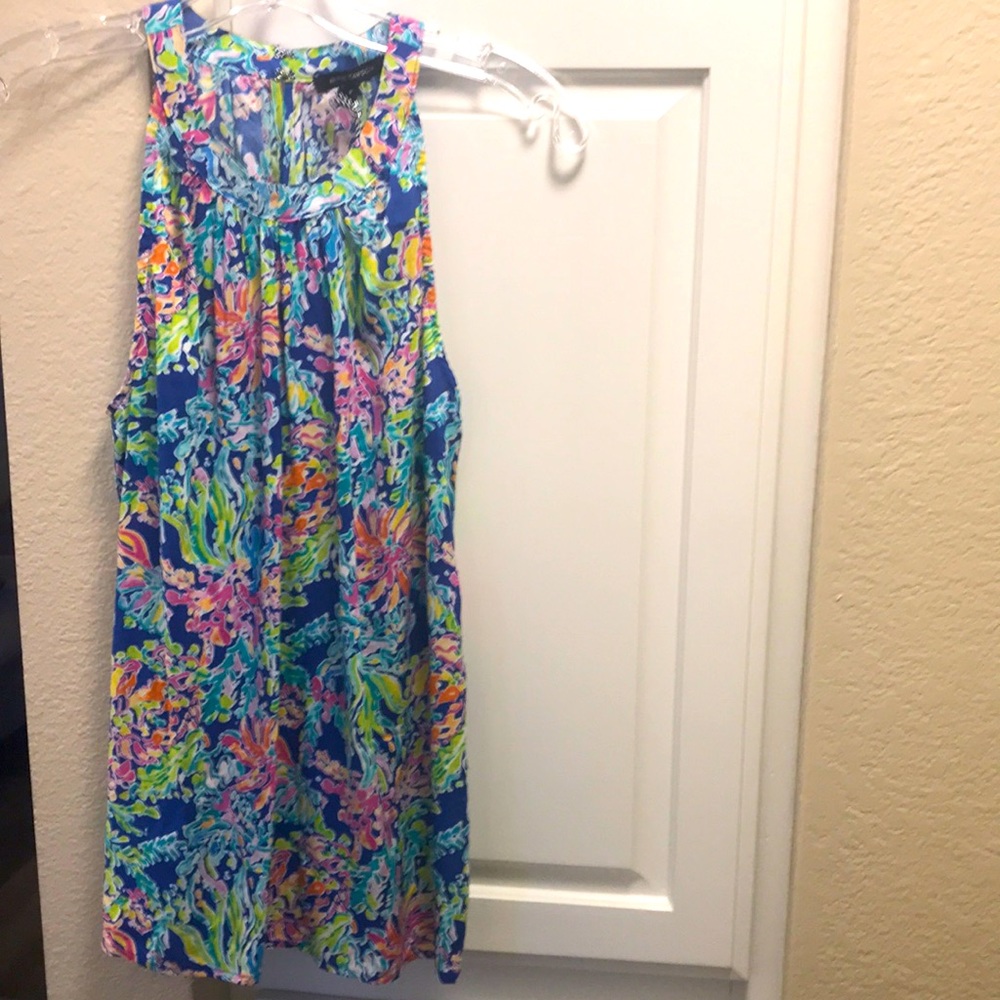 Anne Carson tropical print tank top NWT